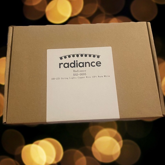 Radiance 100-LED String Lights Copper Wire 33 ft Warm White NEW - Picture 2 of 5